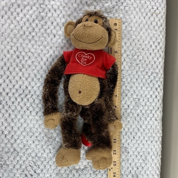 Aurora Cheeky Charlie Plush Stuffed Monkey‎ Light Up Cheeks Valentine’s 13" - Picture 8 of 10